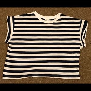 H&M Stripe Crop Top